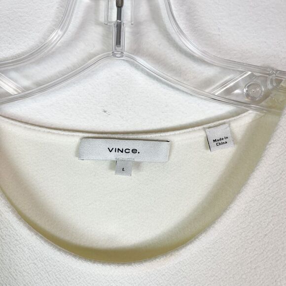 Vince NWOT Women's Sleeveless Relaxed Scoop Neck Tank Top Ivory Size L - Picture 3 of 4